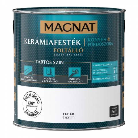 MAGNAT CERAMIC KITCHEN & BATHROOM foltálló beltéri kerámia falfesték fehér 2.5L