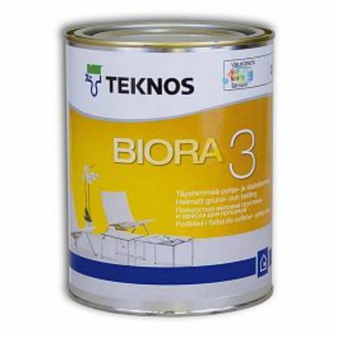 Teknos Biora 3 beltéri alapozó és mennyezetfesték fehér 0,9 l