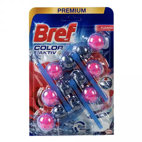 Bref Color Aktív WC-frissítő Flowers 3x50 g