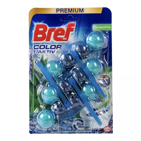 Bref Color Aktív WC-frissítő Eucalyptus 3x50 g