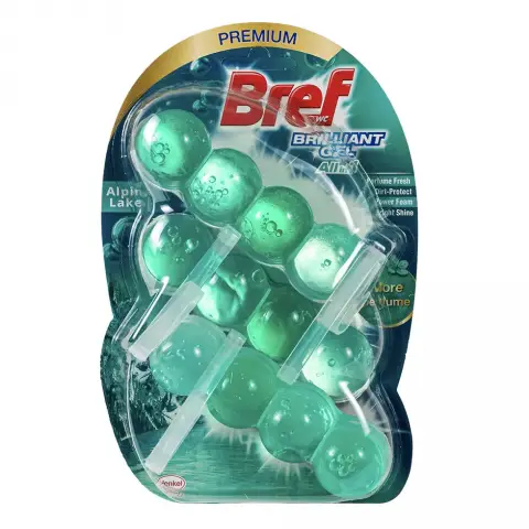 Bref Brilliant Gel WC-frissítő Alpine Lake 3x42 g
