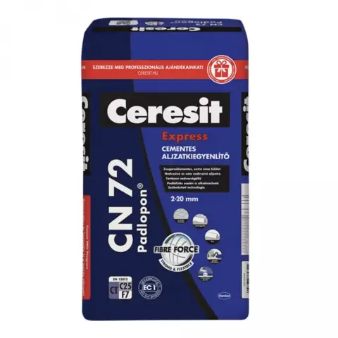Ceresit CN 72 Padlopon Express önterülő cementes aljzatkiegyenlítő 25 kg