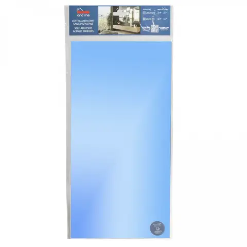 DMS Öntapadó akril tükör falpanel lap LA-2040E 20x40 cm
