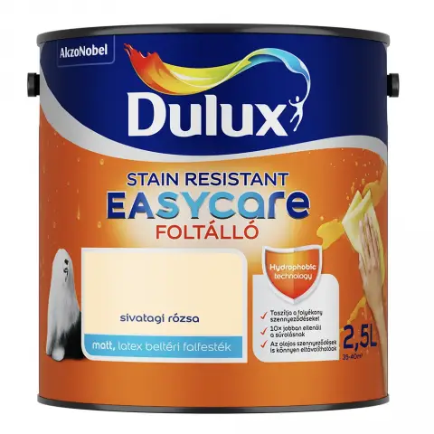 Dulux Easycare Foltálló beltéri falfesték sivatagi rózsa 2,5 l