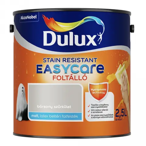 Dulux Easycare Foltálló beltéri falfesték bársony szürkület 2,5 l