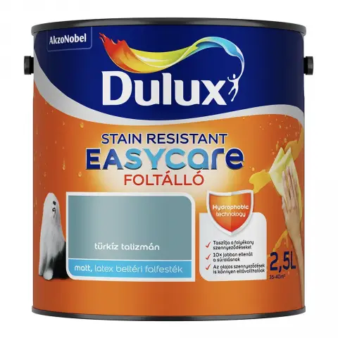 Dulux Easycare Foltálló beltéri falfesték türkiz talizmán 2,5 l