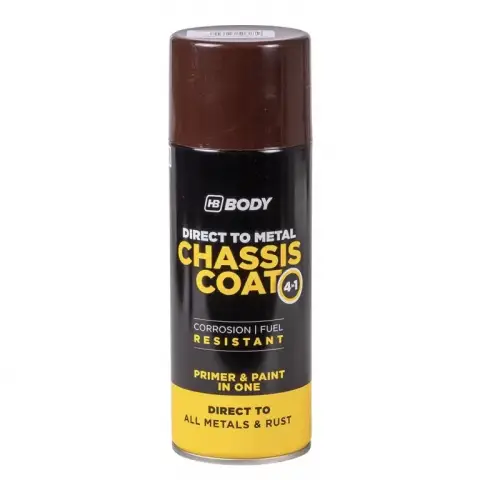 HB Body Chassis Coat 410 korróziógátló 4in1 spray RAL8017 csokoládébarna 400 ml