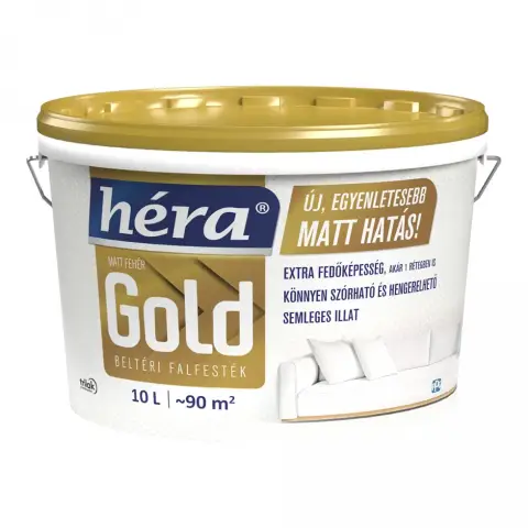 Héra Gold beltéri falfesték fehér 10 l