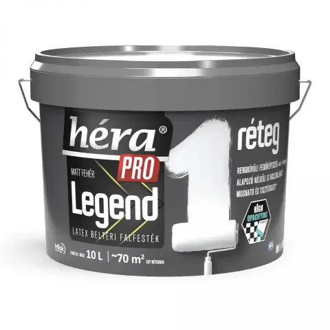 Héra PRO Legend egyrétegű matt latex beltéri falfesték fehér 10 l