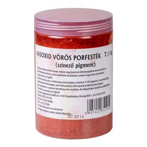 Vasoxid vörös porfesték (színező pigment) 1 kg