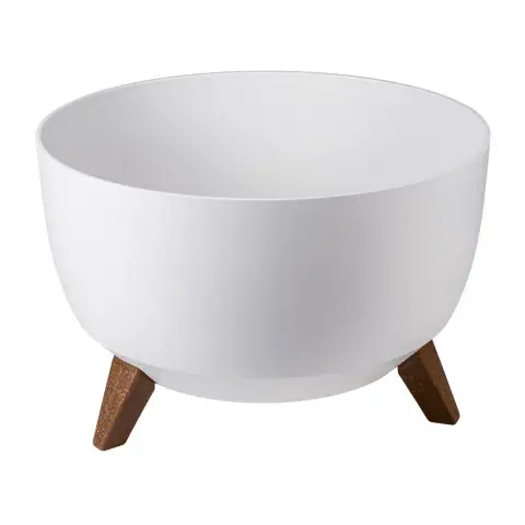 Lamela Roma virágtartó Ø47x22(26,5) cm fehér