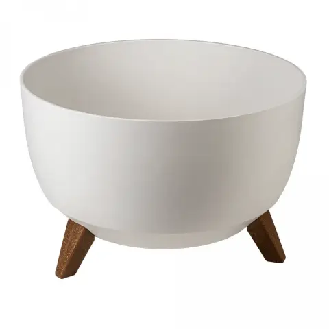 Lamela Roma recycled virágtartó Ø40x20,5(25) cm krém