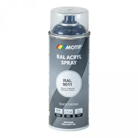 Motip ipari festék spray RAL9011 grafitfekete 400 ml