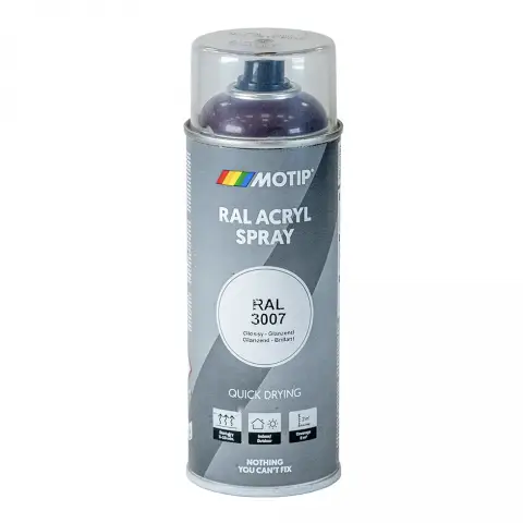 Motip ipari festék spray RAL3007 feketés piros 400 ml