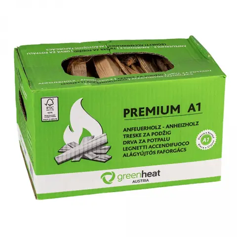 Prémium bükk gyújtófa kartondobozban 2,7 kg
