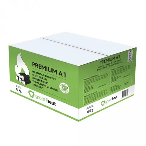 Prémium bükk fabrikett kartondobozban 10 kg