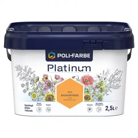 Platinum egyrétegű beltéri falfesték barackvirág 2,5 l