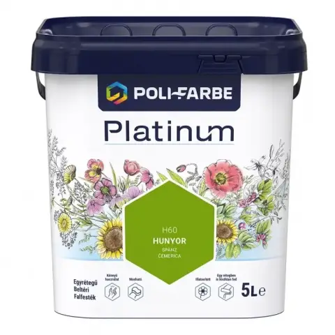 Platinum egyrétegű beltéri falfesték hunyor 5 l