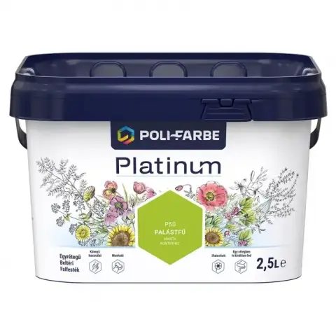 Platinum egyrétegű beltéri falfesték palástfű 2,5 l