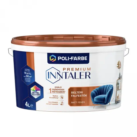 Inntaler Prémium latex beltéri falfesték fehér 4 l