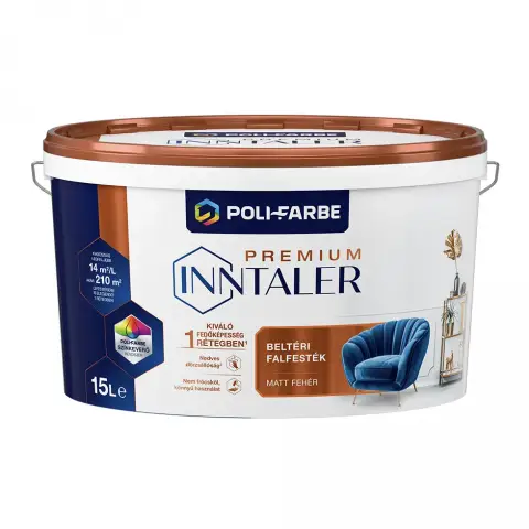 Inntaler Prémium latex beltéri falfesték fehér 15 l