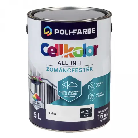 Cellkolor matt zománcfesték fehér 5 l
