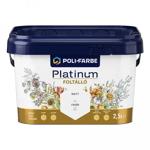Platinum Foltálló falfesték fehér 2,5 l