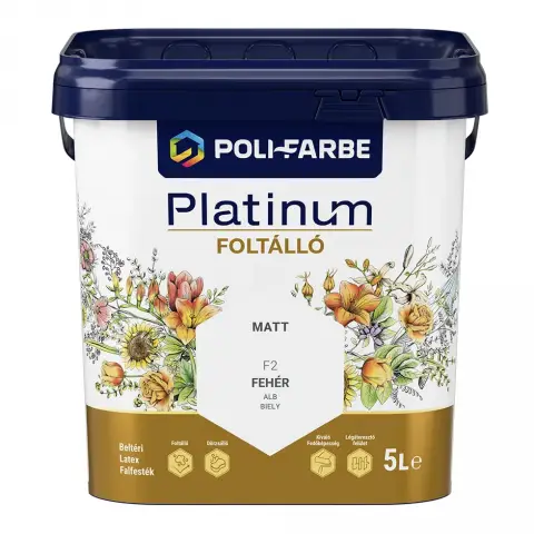 Platinum Foltálló falfesték fehér 5 l
