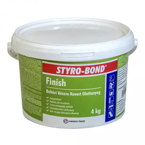 Styro-bond READY/FINISH Akril beltéri készrekevert glettanyag 4 kg