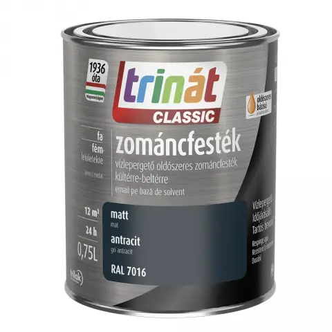 Trinát Classic zománcfesték matt RAL7016 antracitszürke 0,75 l