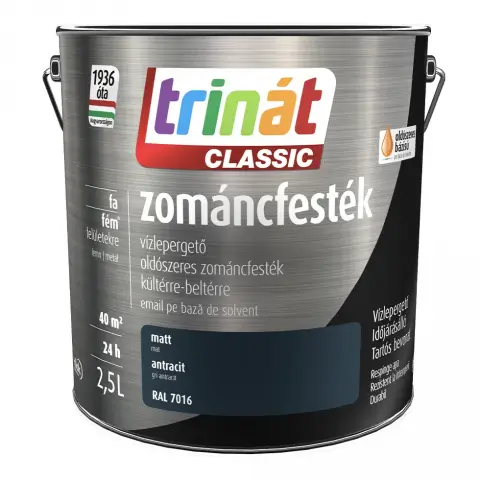 Trinát Classic zománcfesték matt RAL7016 antracitszürke 2,5 l