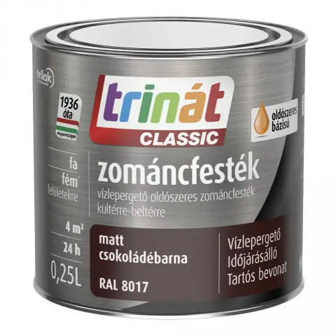Trinát Classic zománcfesték matt RAL8017 csokoládébarna 0,25 l