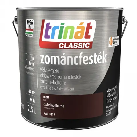 Trinát Classic zománcfesték matt RAL8017 csokoládébarna 2,5 l