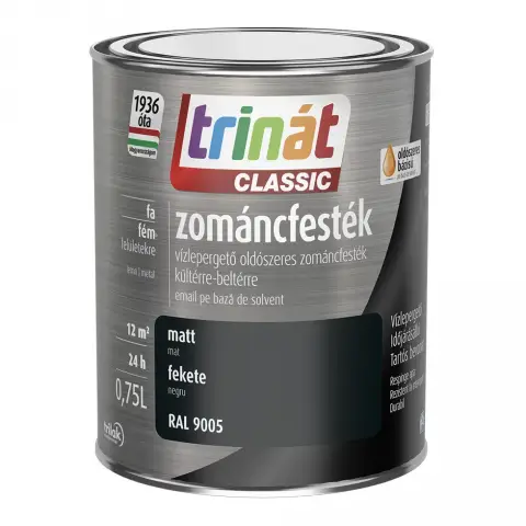 Trinát Classic zománcfesték matt RAL9005 fekete 0,75 l