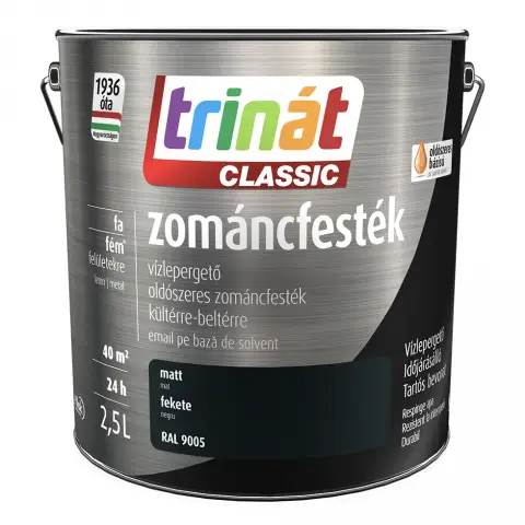 Trinát Classic zománcfesték matt RAL9005 fekete 2,5 l