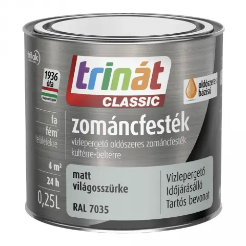Trinát Classic zománcfesték matt RAL7035 világosszürke 0,25 l