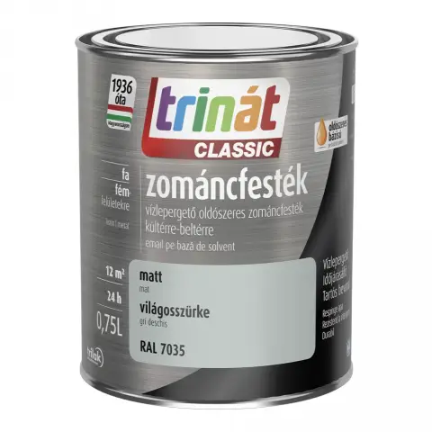 Trinát Classic zománcfesték matt RAL7035 világosszürke 0,75 l