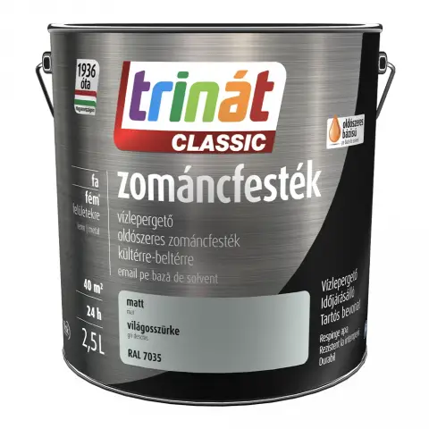 Trinát Classic zománcfesték matt RAL7035 világosszürke 2,5 l
