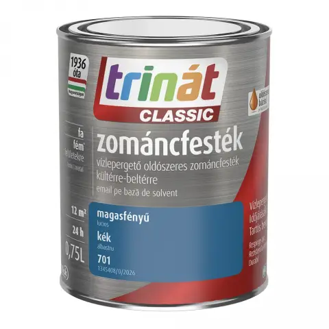 Trinát Classic zománcfesték magasfényű kék-701 0,75 l