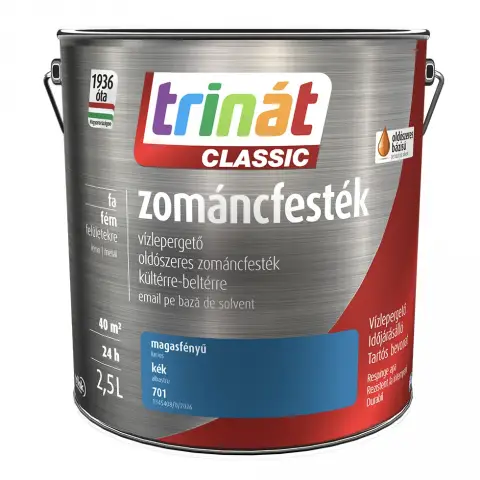 Trinát Classic zománcfesték magasfényű kék-701 2,5 l
