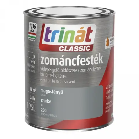 Trinát Classic zománcfesték magasfényű szürke-200 0,75 l