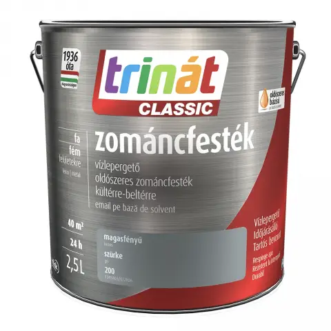 Trinát Classic zománcfesték magasfényű szürke-200 2,5 l