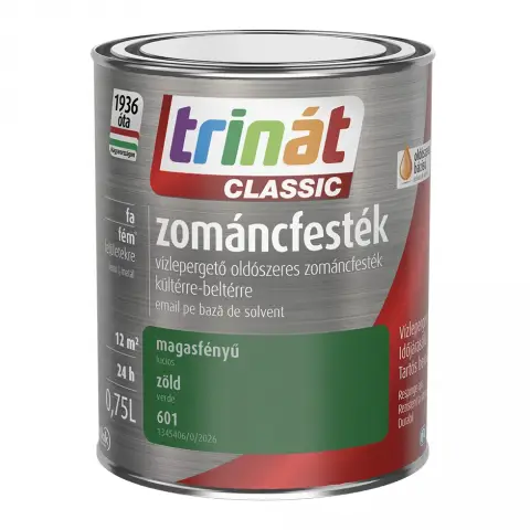 Trinát Classic zománcfesték magasfényű zöld-601 0,75 l