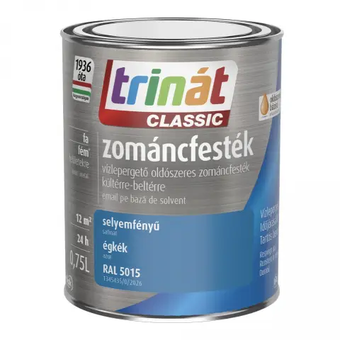 Trinát Classic zománcfesték selyemfényű RAL5015 égkék 0,75 l