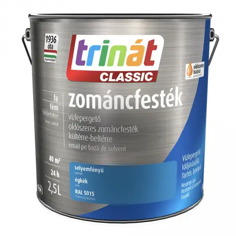 Trinát Classic zománcfesték selyemfényű RAL5015 égkék 2,5 l