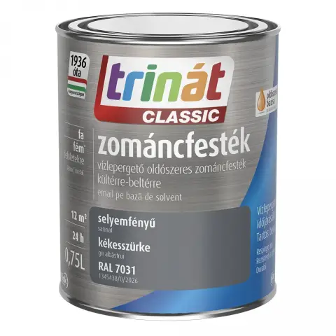 Trinát Classic zománcfesték selyemfényű RAL7031 kékesszürke 0,75 l