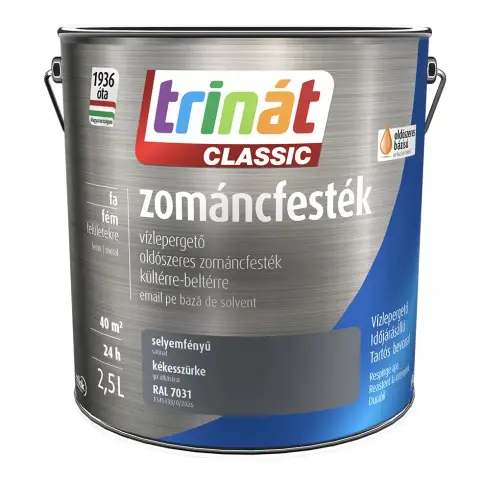 Trinát Classic zománcfesték selyemfényű RAL7031 kékesszürke 2,5 l